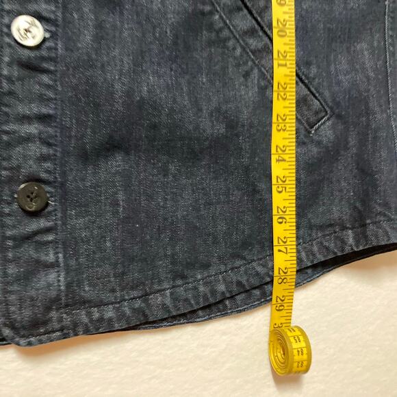 Lands End SIZE 42-44 UNLINED Denim Jacket Shirt Shacket Preowned - Picture 7 of 8